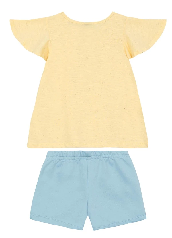 Guloseima - Conjunto Infantil Blusa e Short Amarelo 3