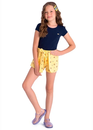 Duduka - Conjunto Infantil Blusa e Short Libélula  Azul  - DUDUKA