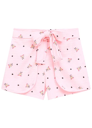 Duduka - Conjunto Infantil Blusa e Short Libélula  Rosa - DUDUKA