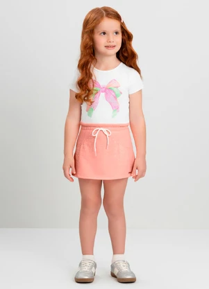 Conjunto Infantil Blusa e Short Quimby Branco - QUIMBY