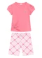 Duduka - Conjunto Infantil Blusa e Short  Vermelha - variação: Rosa