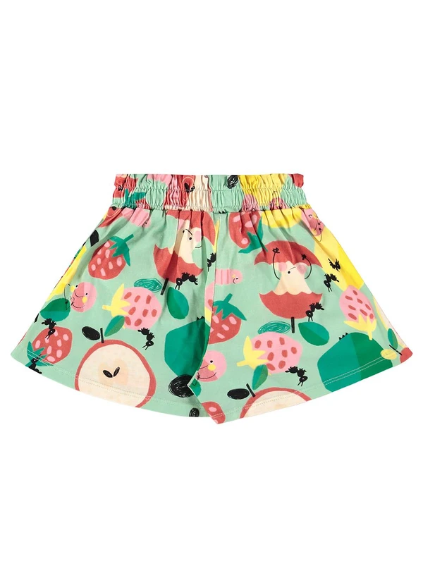 Três e Já - Conjunto Infantil Blusa e Short Verde 7