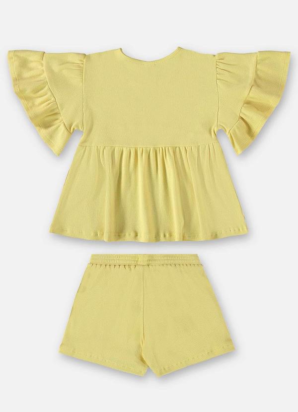 Up Baby - Conjunto Infantil Blusa e Shorts Amarelo 3