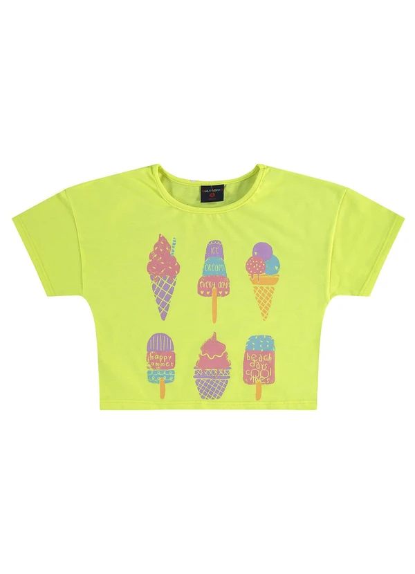 Guloseima - Conjunto Infantil Blusa e Shorts Amarelo 3