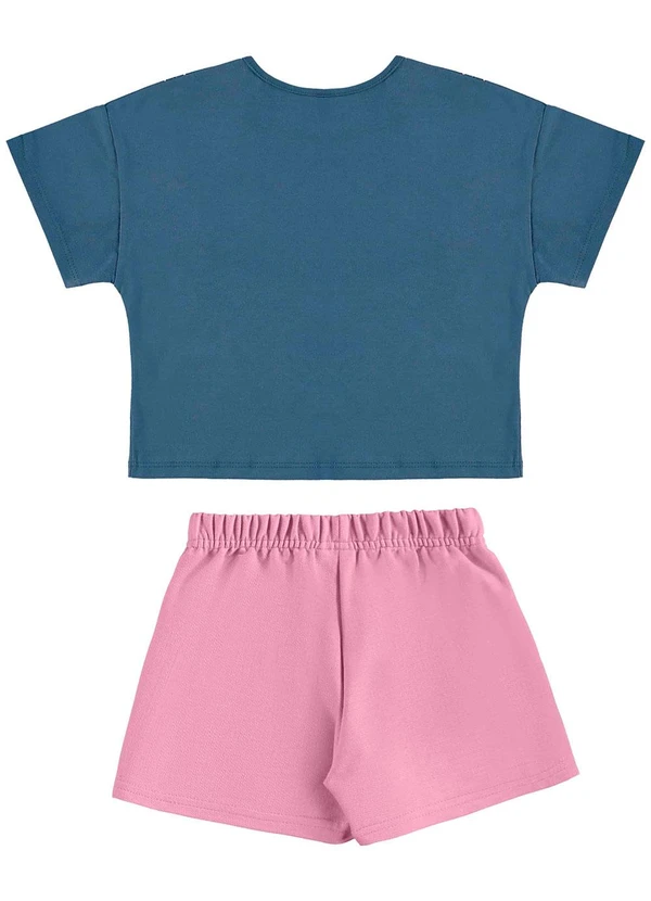 Guloseima - Conjunto Infantil Blusa e Shorts Azul 2