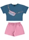 Guloseima - Conjunto Infantil Blusa e Shorts Azul - variação: Azul