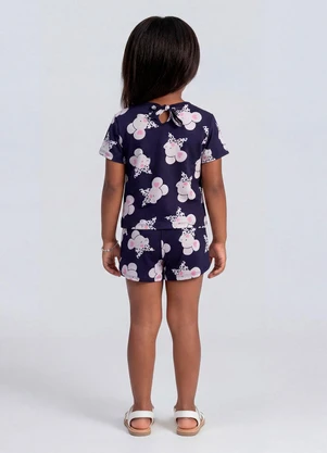 Select - Conjunto Infantil Blusa e Shorts Azul - SELECT