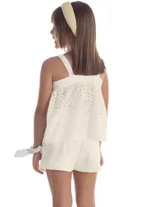 Trick Nick - Conjunto Infantil Blusa e Shorts Bege - TRICK NICK