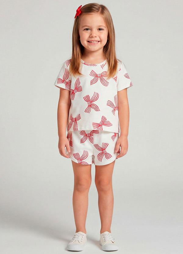 Select - Conjunto Infantil Blusa e Shorts Bege