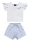 Guloseima - Conjunto Infantil Blusa e Shorts Branco - variação: Branco