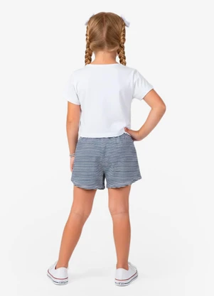 Select - Conjunto Infantil Blusa e Shorts Branco - SELECT