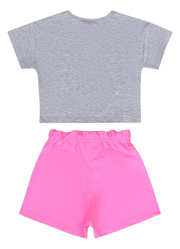 Guloseima - Conjunto Infantil Blusa e Shorts Cinza 2