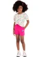 Rovi Kids - Conjunto Infantil Blusa e Shorts Coração Amarelo - variação: Bege