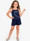 Select - Conjunto Infantil Blusa e Shorts Feminino Azul - variação: Azul
