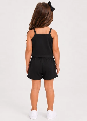 Select - Conjunto Infantil Blusa e Shorts Feminino Preto - SELECT