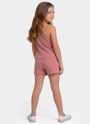 Select - Conjunto Infantil Blusa e Shorts Feminino Rosa - SELECT