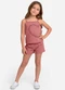 Select - Conjunto Infantil Blusa e Shorts Feminino Azul - variação: Rosa