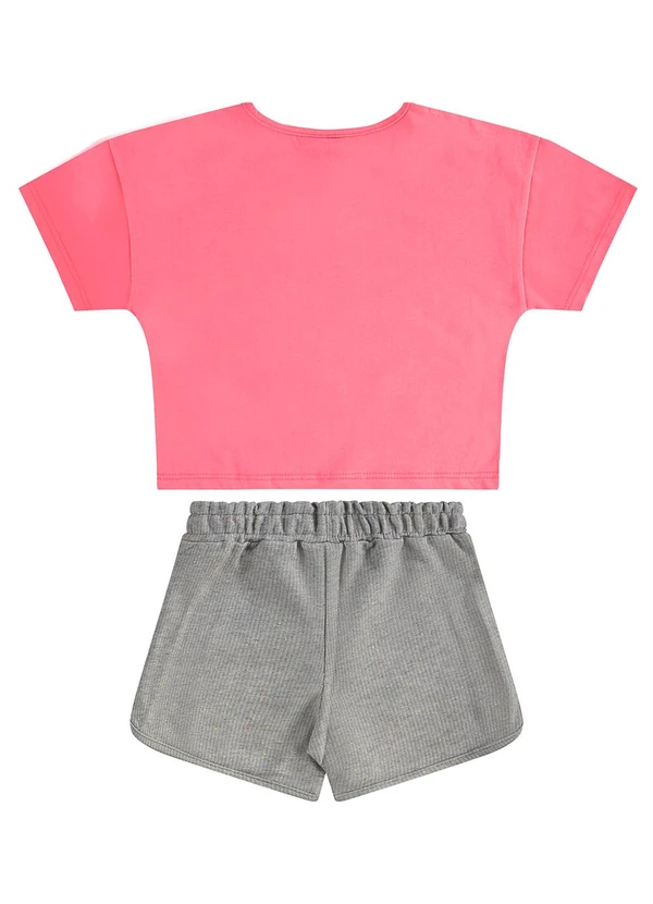 Guloseima - Conjunto Infantil Blusa e Shorts Rosa 2
