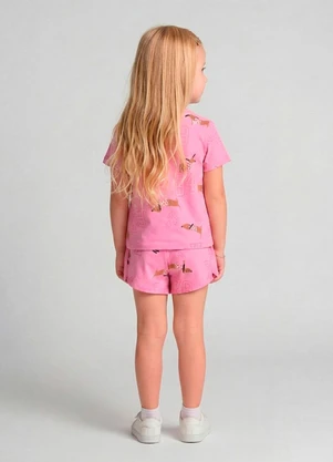 Select - Conjunto Infantil Blusa e Shorts Rosa - SELECT