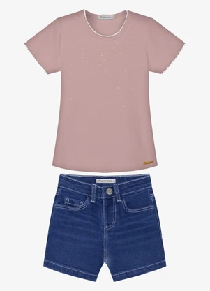 Trick Nick - Conjunto Infantil Blusa e Shorts Rosa - TRICK NICK