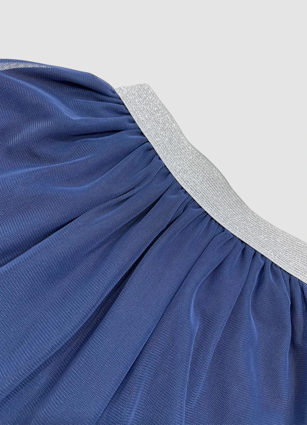 Turminha - Conjunto Infantil Blusa, Saia Tule Branco 4