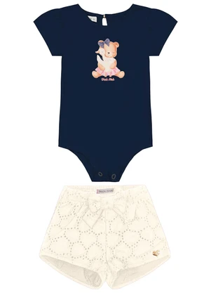 Trick Nick - Conjunto Infantil Body com Shorts Azul - TRICK NICK