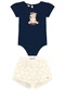 Trick Nick - Conjunto Infantil Body com Shorts Bege - variação: Azul