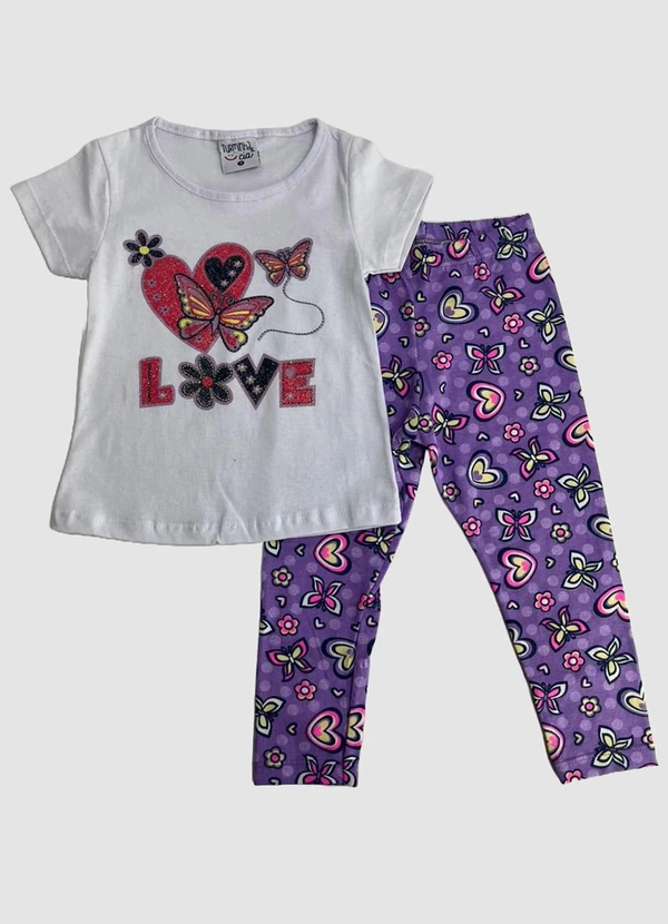 Turminha - Conjunto Infantil Borboleta Branco