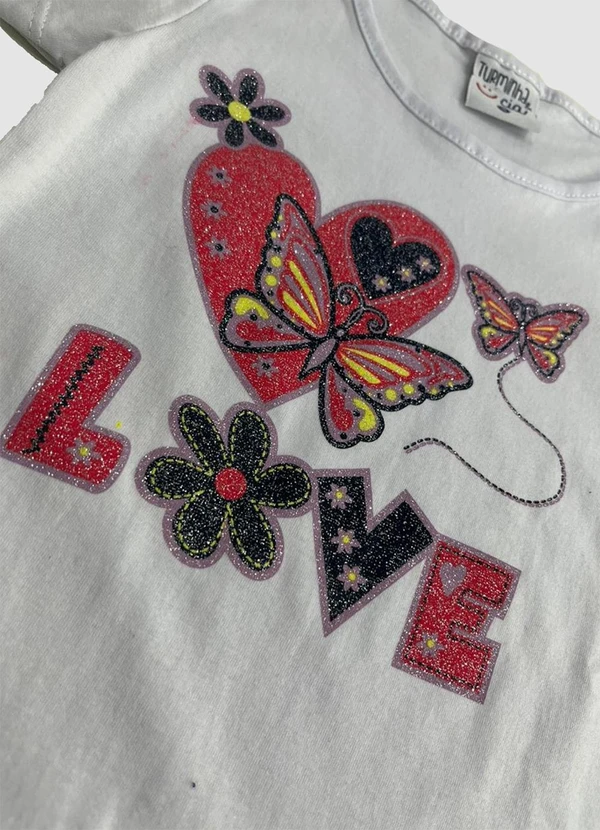 Turminha - Conjunto Infantil Borboleta Branco 2