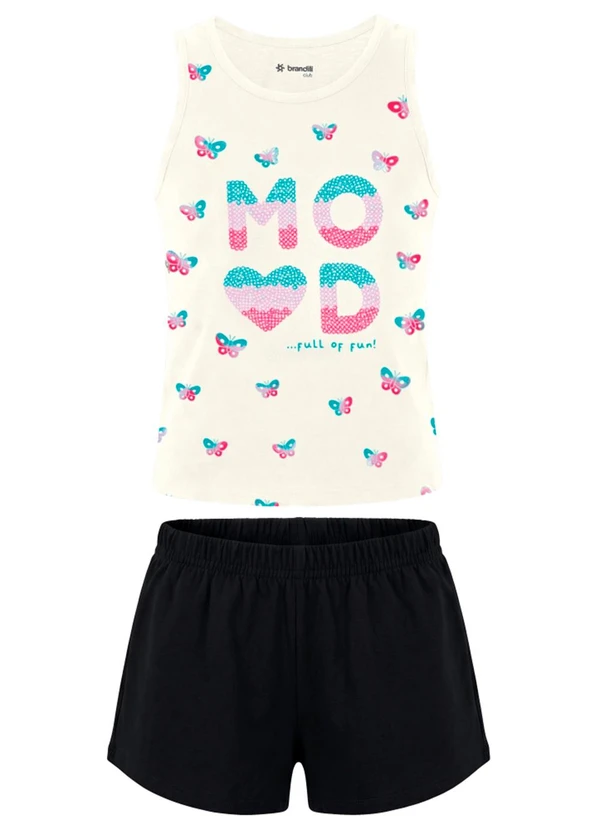 Brandili - Conjunto Infantil Borboletas Bege