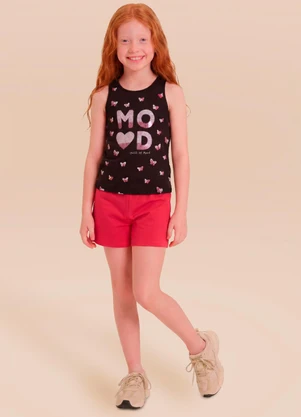 Brandili - Conjunto Infantil Borboletas Preto - BRANDILI