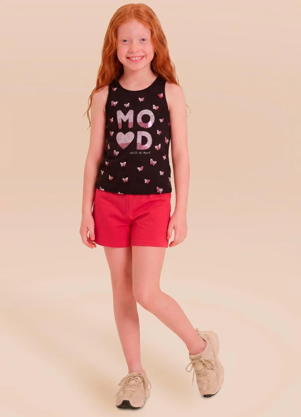 Brandili - Conjunto Infantil Borboletas Preto