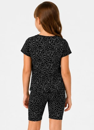 Secret Glam - Conjunto Infantil Camisa com Ciclista Preto - SECRET GLAM