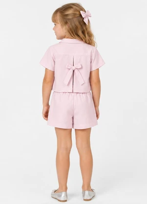 Trick Nick - Conjunto Infantil Camisa e Short Rosa - TRICK NICK