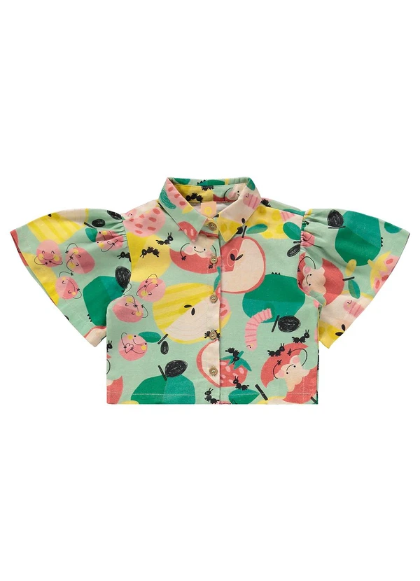 Três e Já - Conjunto Infantil Camisa e Short Verde 4