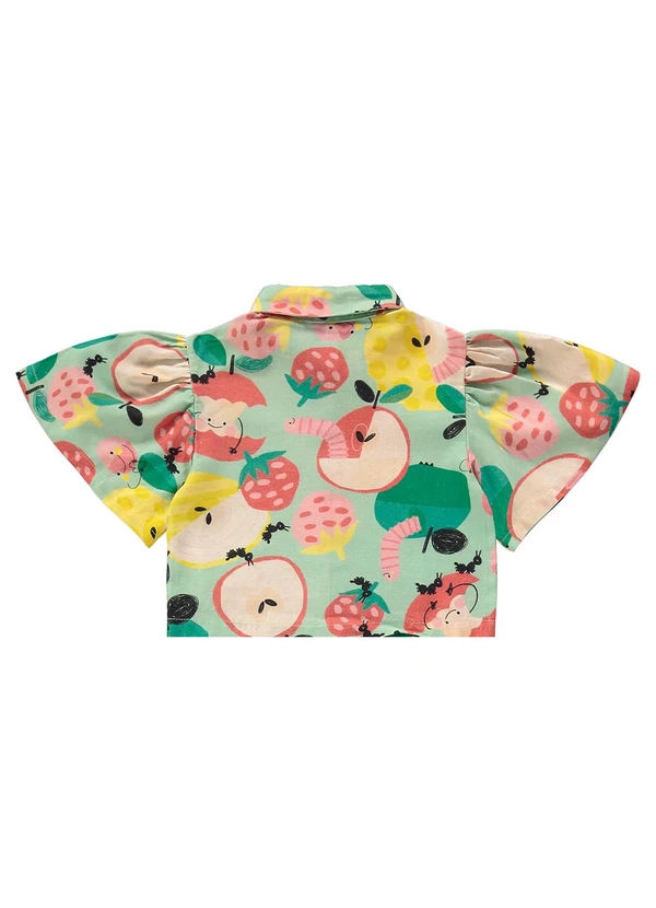 Três e Já - Conjunto Infantil Camisa e Short Verde 5