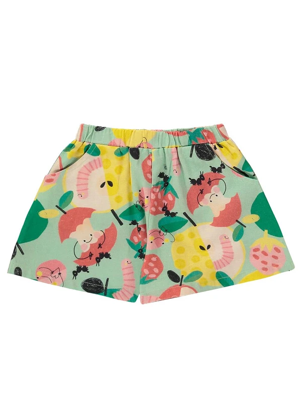 Três e Já - Conjunto Infantil Camisa e Short Verde 6
