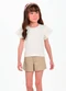 Trick Nick - Conjunto Infantil Camiseta com Shorts Rosa - variação: Bege