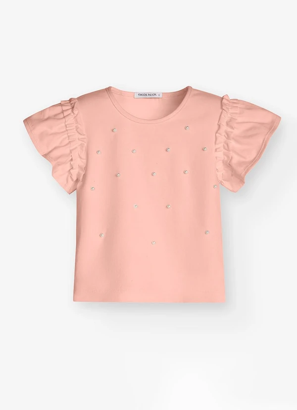 Trick Nick - Conjunto Infantil Camiseta com Shorts Rosa 2