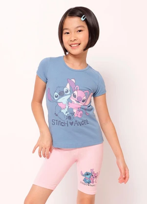 Torra - Conjunto Infantil Ciclista Stitch Azul - TORRA
