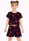 Select - Conjunto Infantil Feminino com Babado Vermelho - variação: Preto