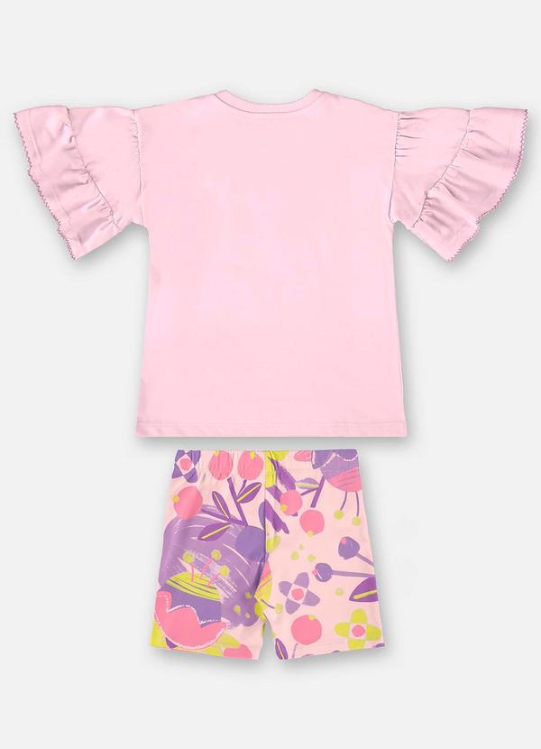 Up Baby - Conjunto Infantil com Bata e Bermuda Roxo 3