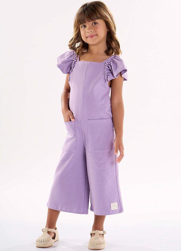 Up Baby - Conjunto Infantil com Bata e Saia Roxo