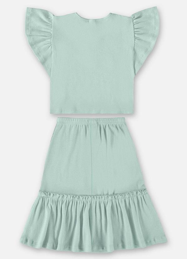 Up Baby - Conjunto Infantil com Bata e Saia Verde 2
