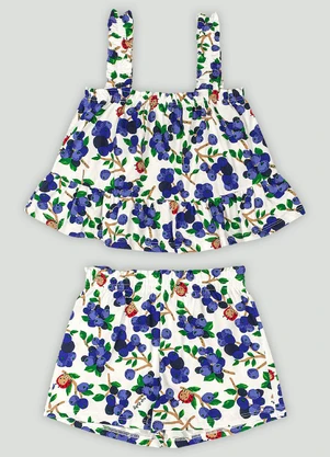 Conjunto Infantil com Bata e Short Up Baby Azul - UP BABY