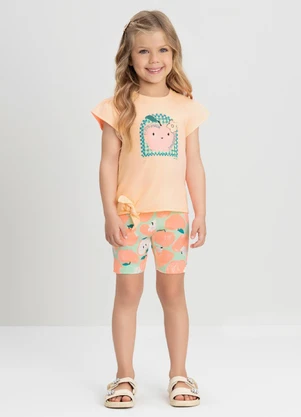 Conjunto Infantil com Blusa e Bermuda Up Baby Rosa - UP BABY