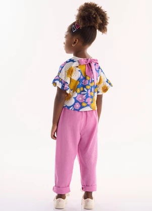 Três e Já - Conjunto Infantil com Blusa e Calça Azul - TRÊS E JÁ