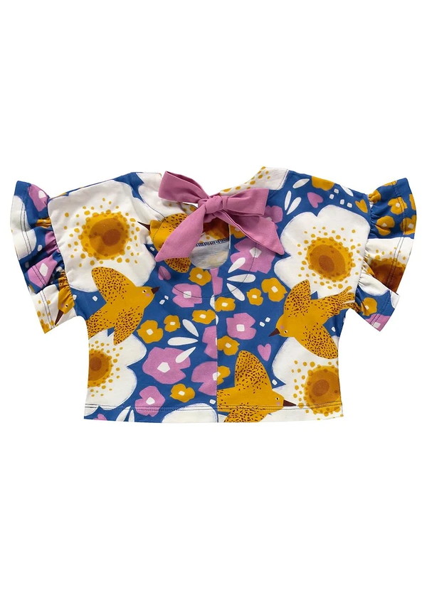 Três e Já - Conjunto Infantil com Blusa e Calça Azul 6