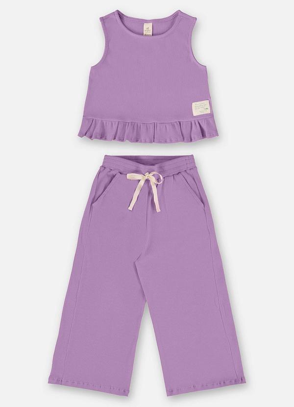 Up Baby - Conjunto Infantil com Blusa e Calça Roxo