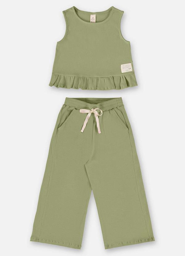 Up Baby - Conjunto Infantil com Blusa e Calça Verde
